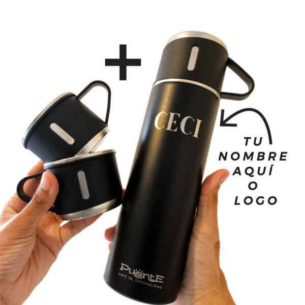 Termo Tomatodo + 3 tazas personalizado (500ml)